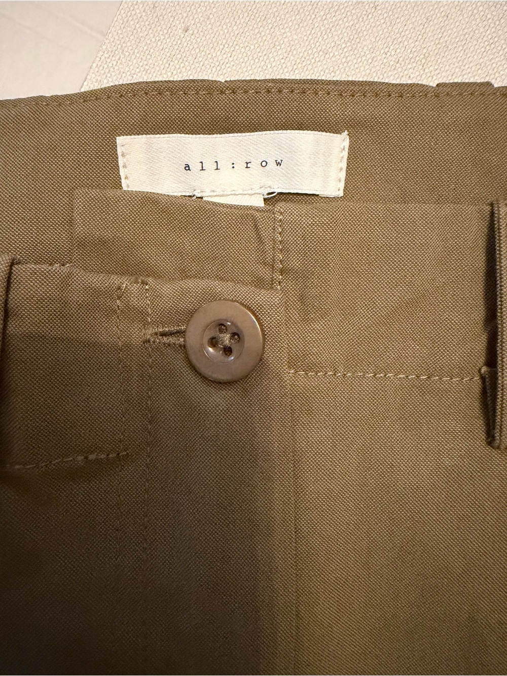 Olive Cargo Mini Skirt with Front Slit - Women - Picture 6 of 6